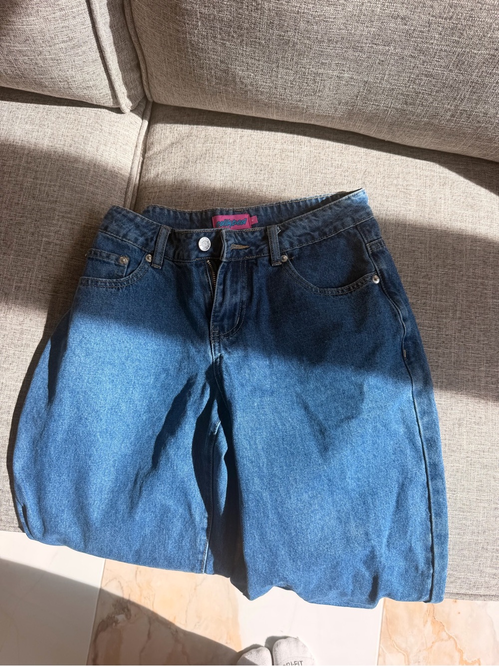 Edikted Low rise Classic Blue Denim jeans